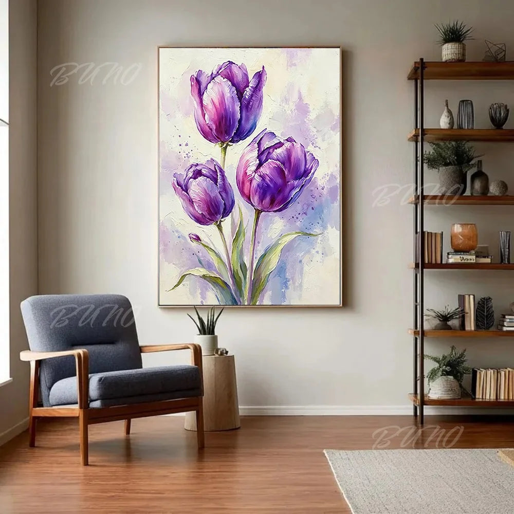 Dark Moody Floral Painting