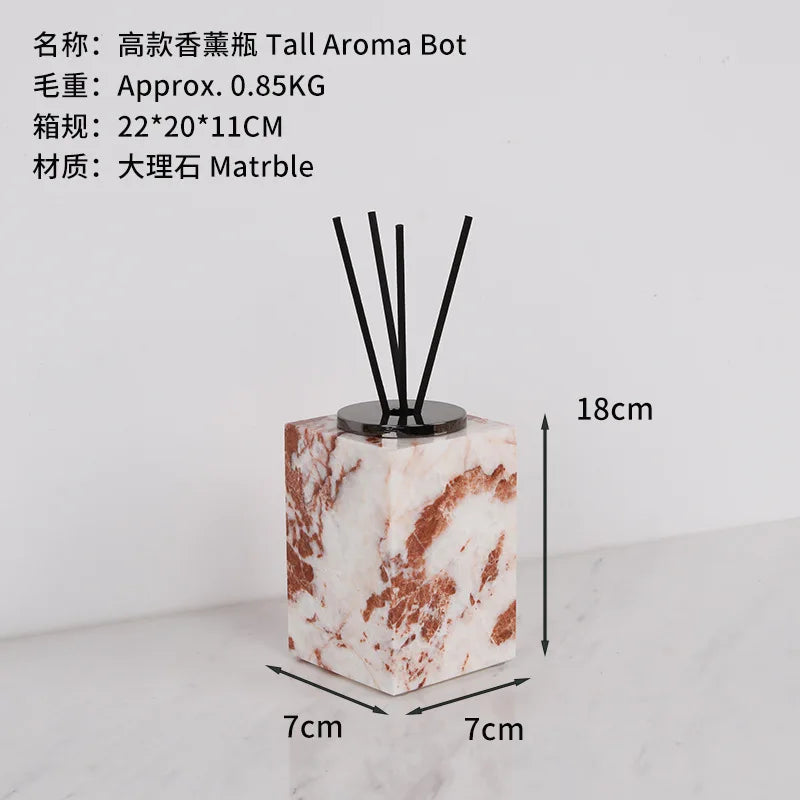 Coral Red Marble Bath Set