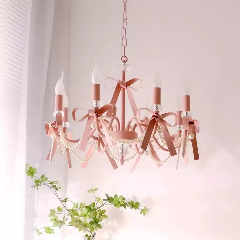 Pink Crystal Kids Chandelier