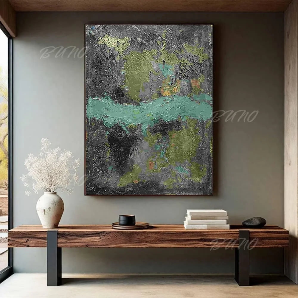 Gold and Green Canvas Art