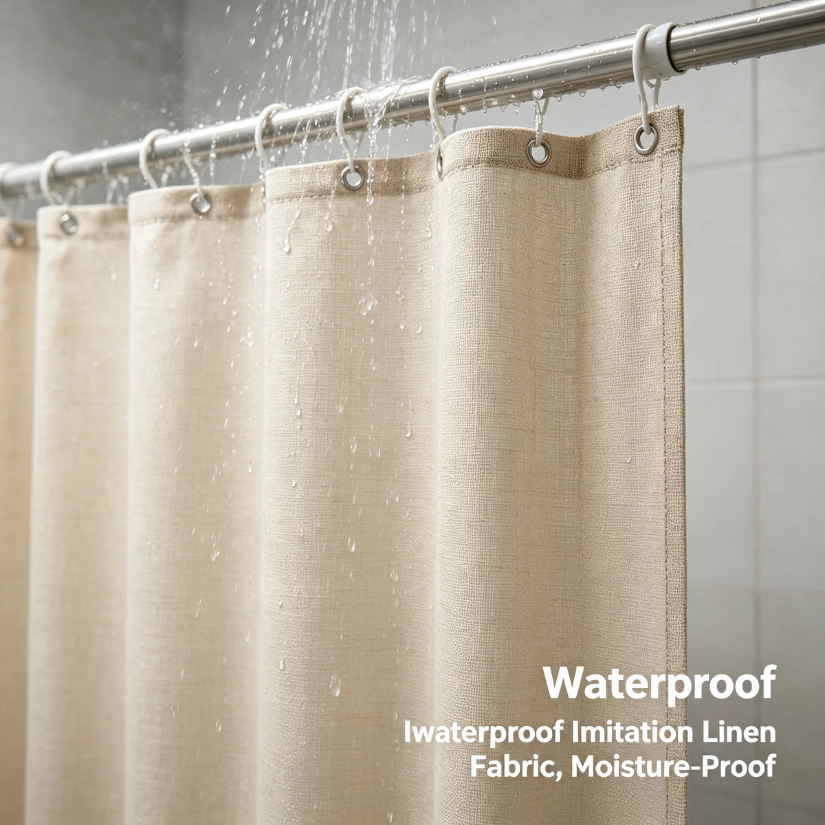 Folding Shower Curtain Set