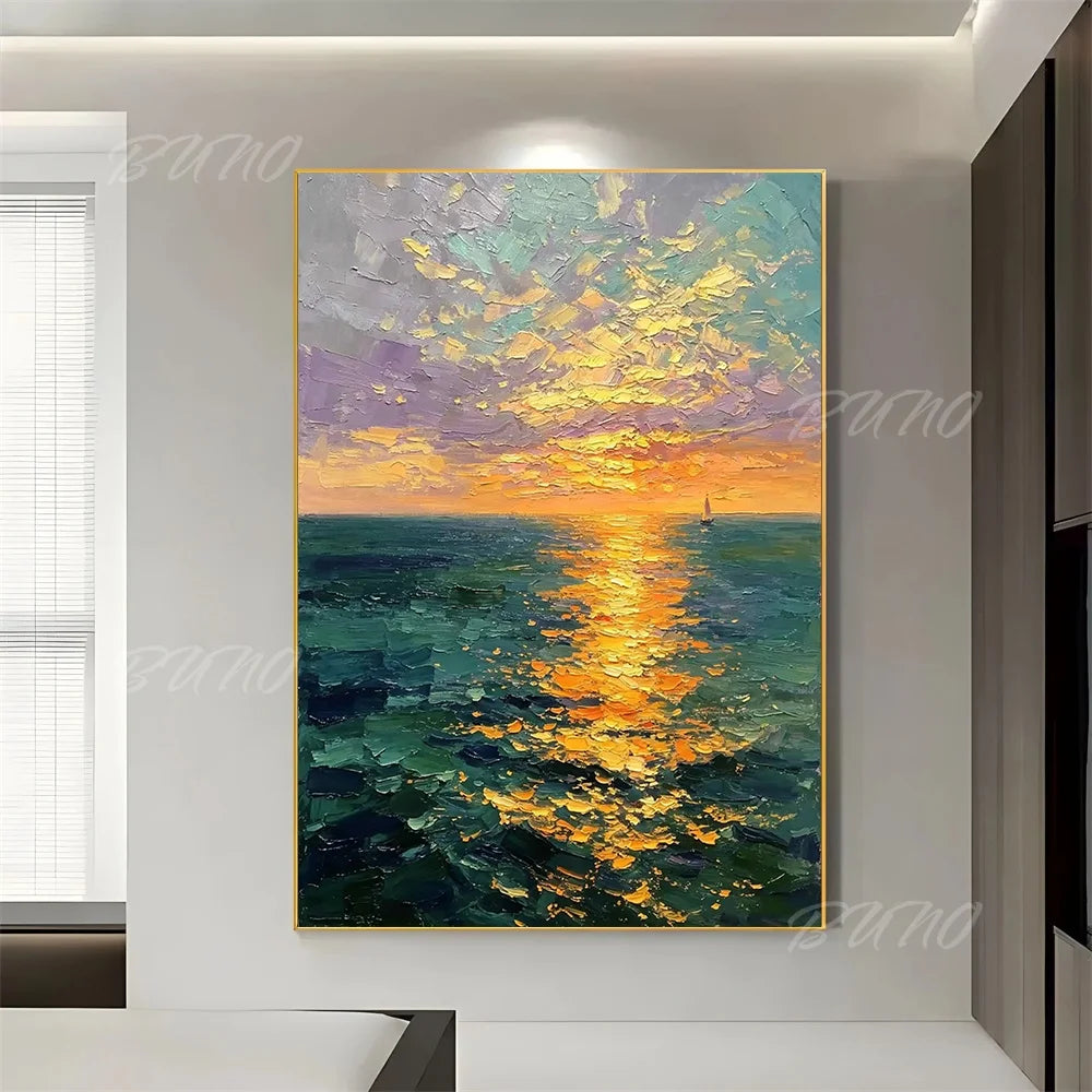 Sunset Sailboat Painting