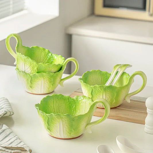 Ceramic Imitation Cabbage Instant Noodle Bowl