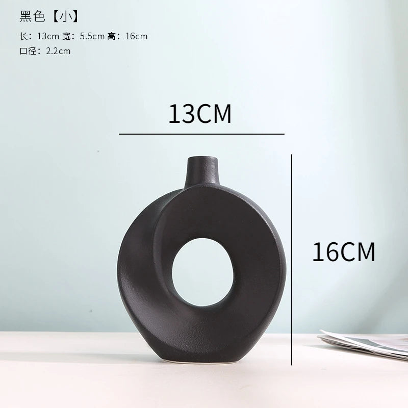 Donut Hollow Ceramic Vase