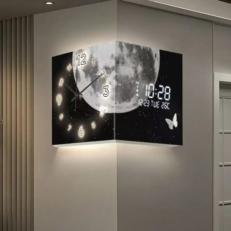 Corner Double-Sided Clock