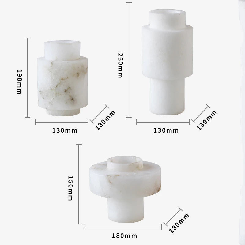 Natural Marble Pillar Vase