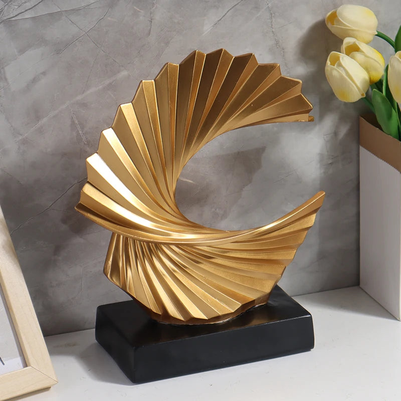 Golden Wave Sculpture