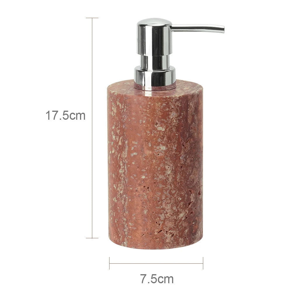 Red Travertine Bathroom Set Vintage