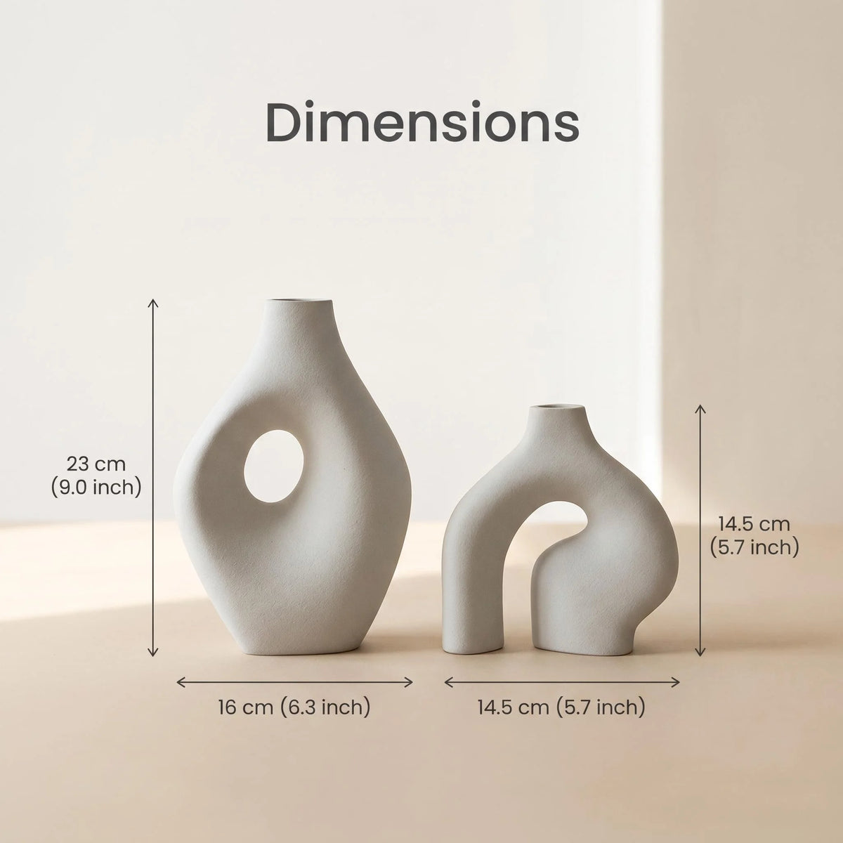 Matte 3D Vase Duo