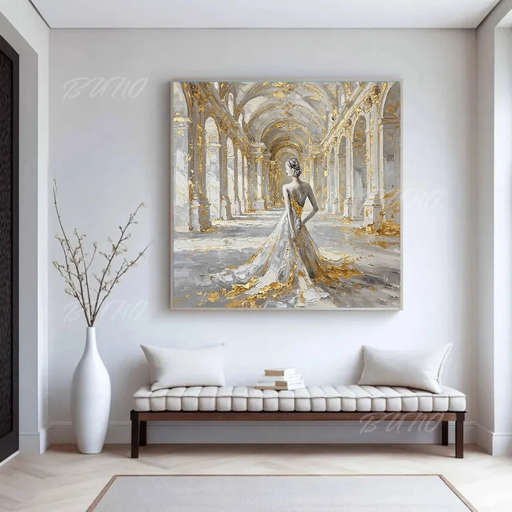 Gold Foil Canvas Painting
