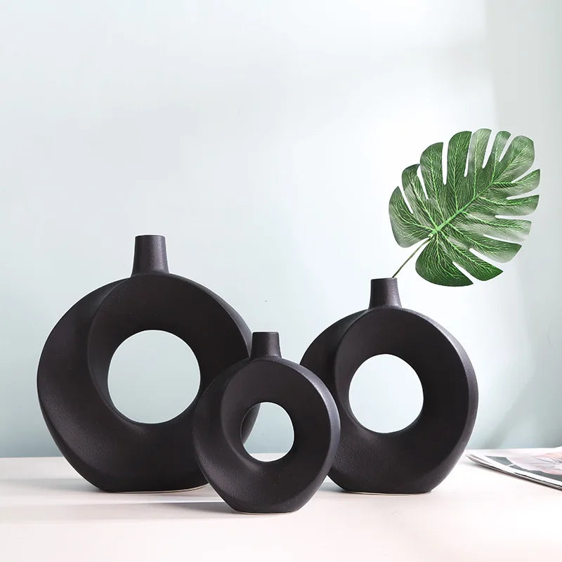 Donut Hollow Ceramic Vase
