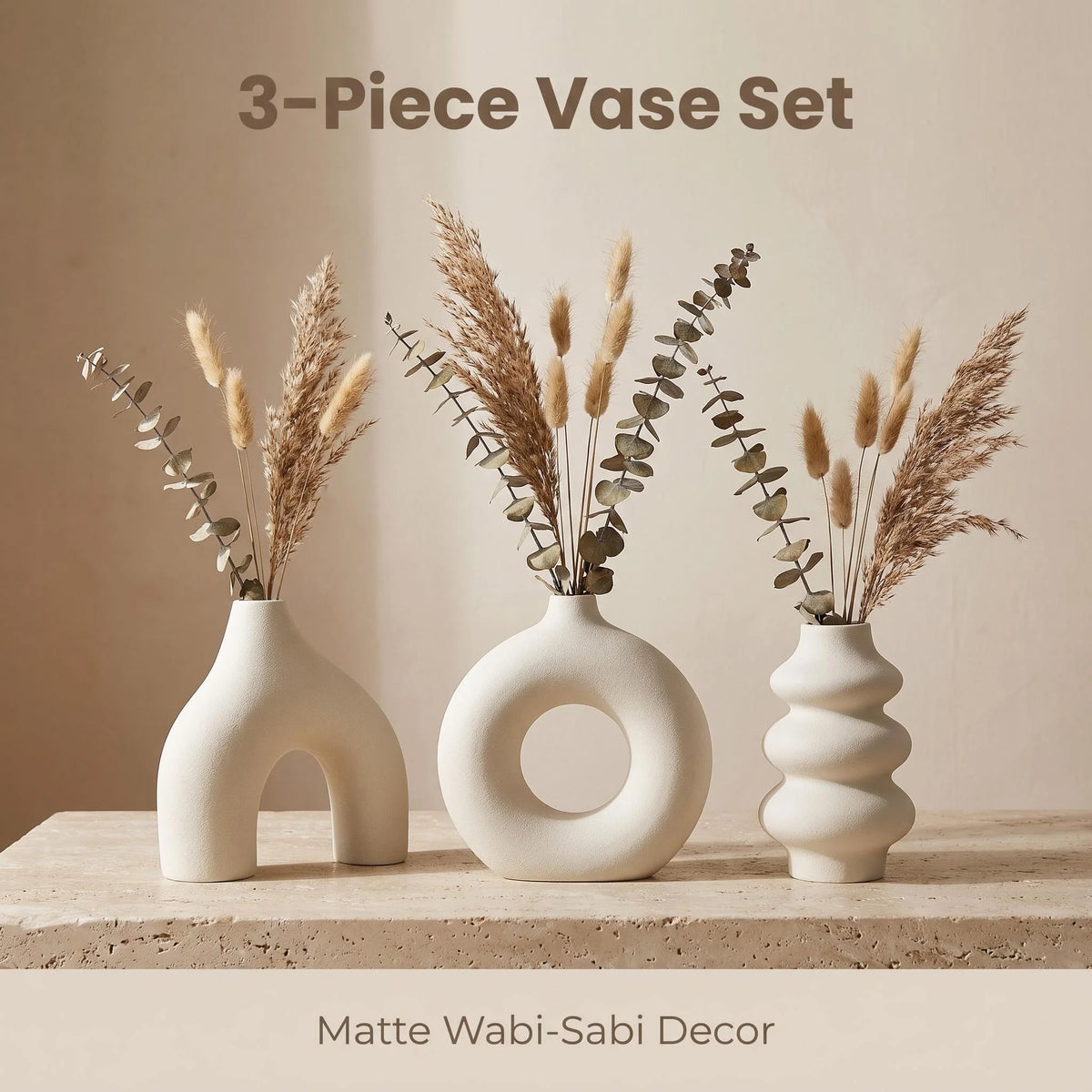 Wabi Sabi 3D Vase Trio