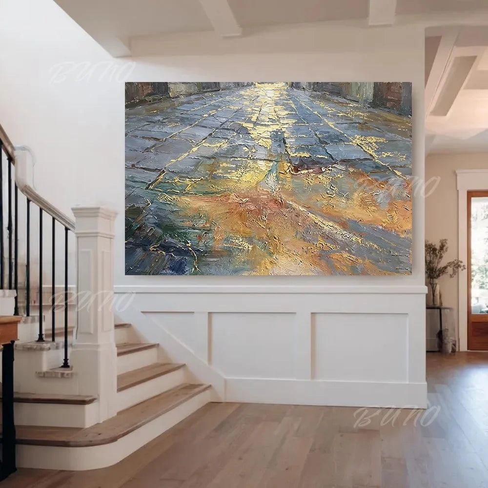 Gold Foil Impasto Painting