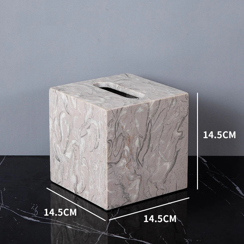 Natural Marble Napkin Tissue Box