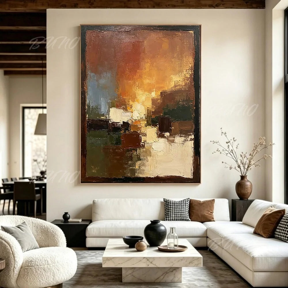 Modern City Textured Art