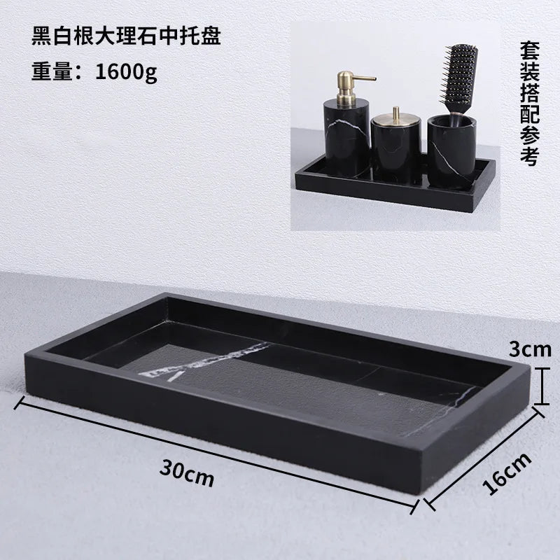 Square Marble Jewellery Tray