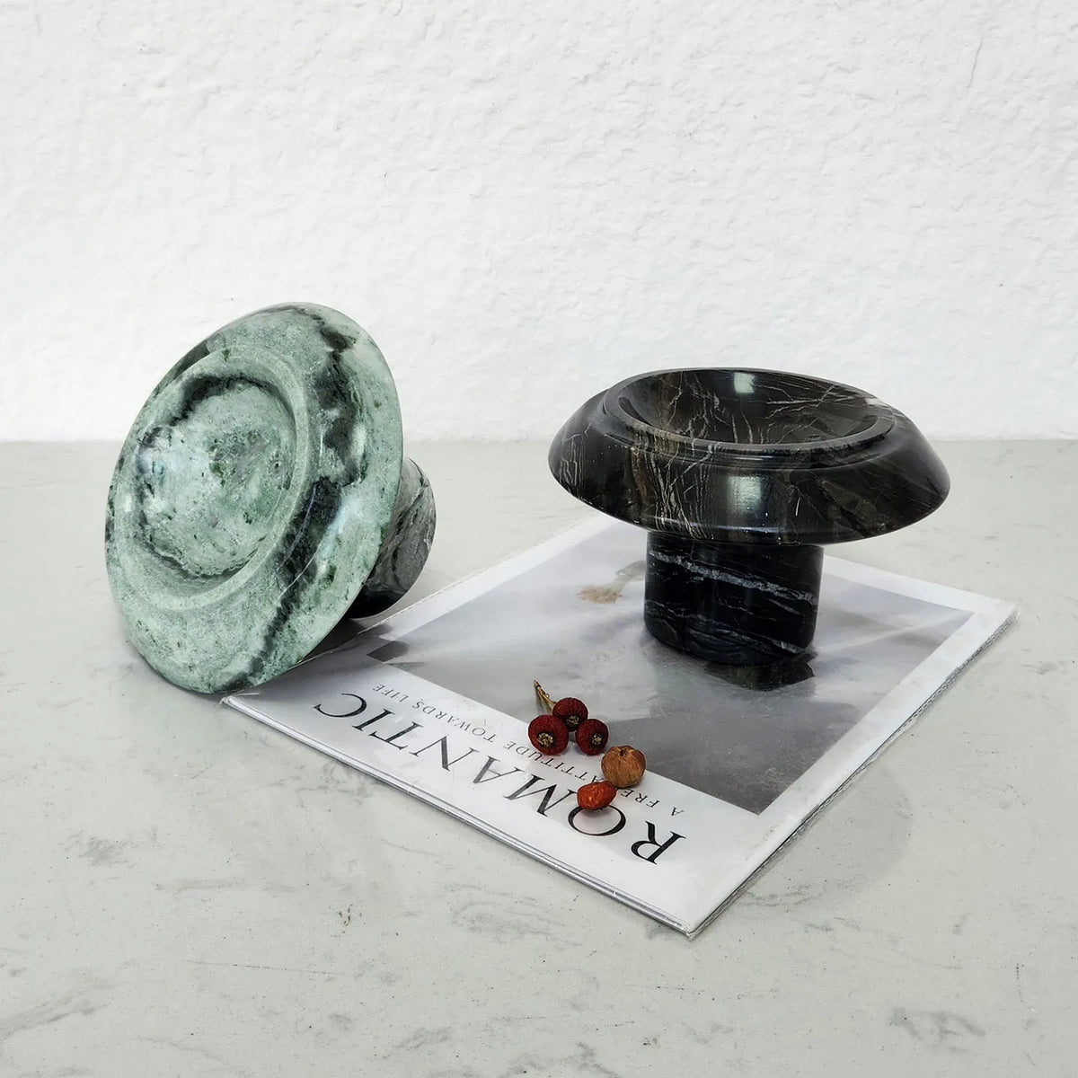 Marble Mushroom Fruit Stand