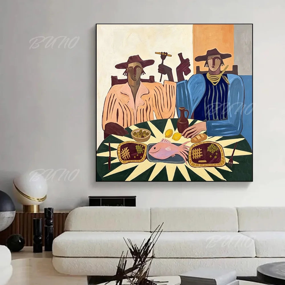 Mediterranean Figures Art