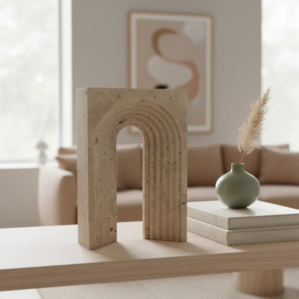 Travertine Accent Ornament