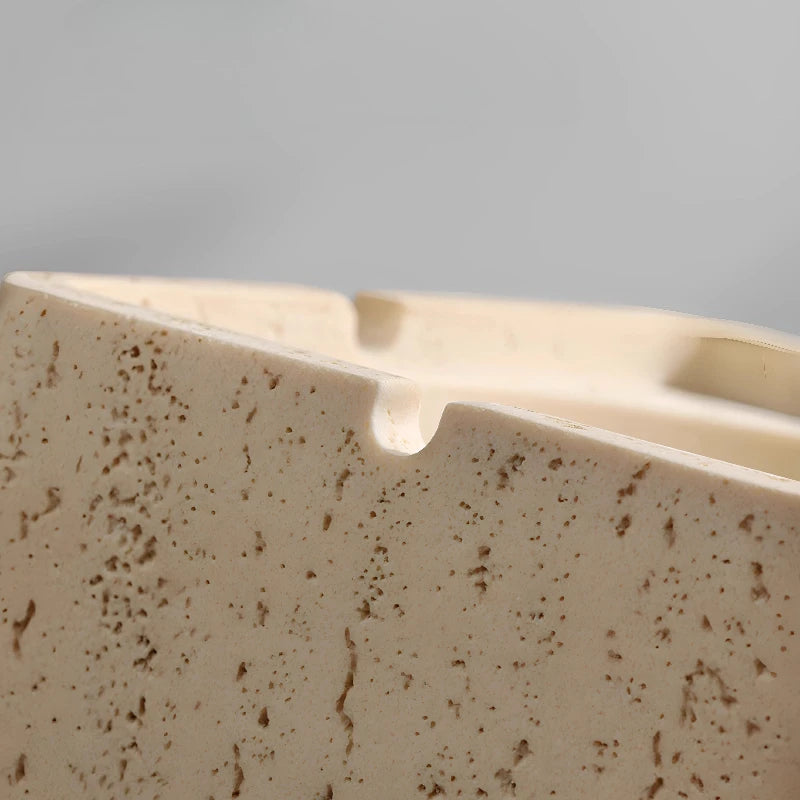 Retro Natural Travertine Ashtray
