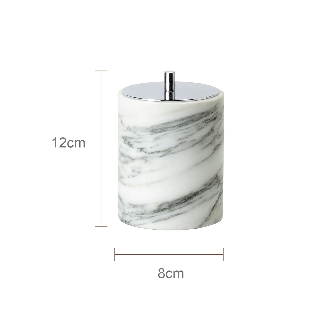 White Arabescato Natural Marble Bathroom Set