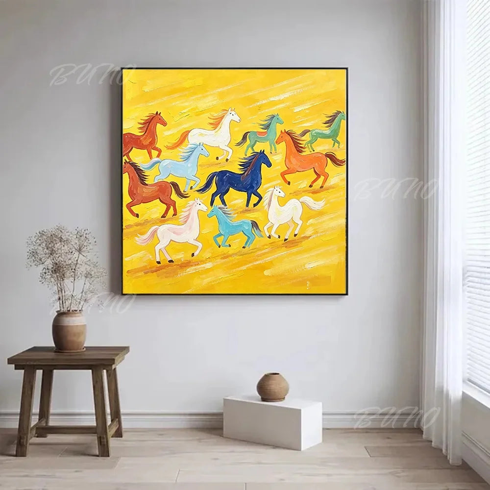 Whimsical Horses Painting