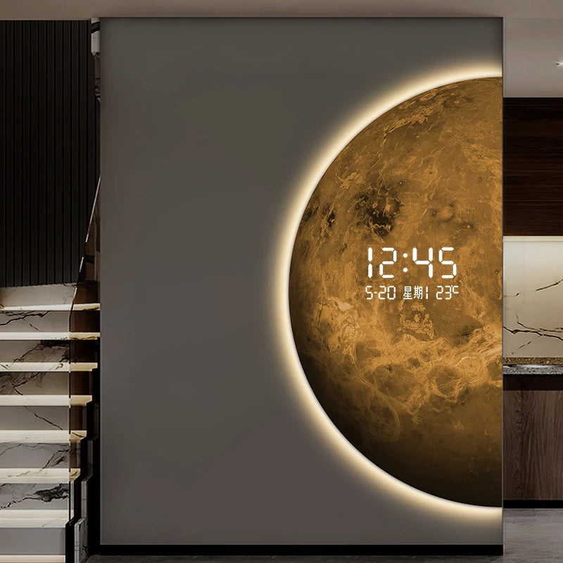 Planet Clock Mural