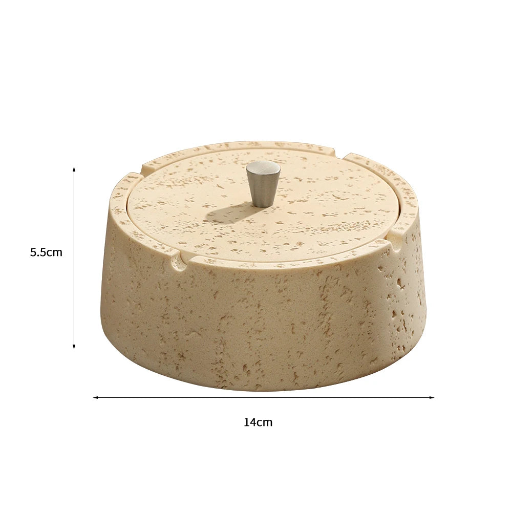 Retro Natural Travertine Ashtray