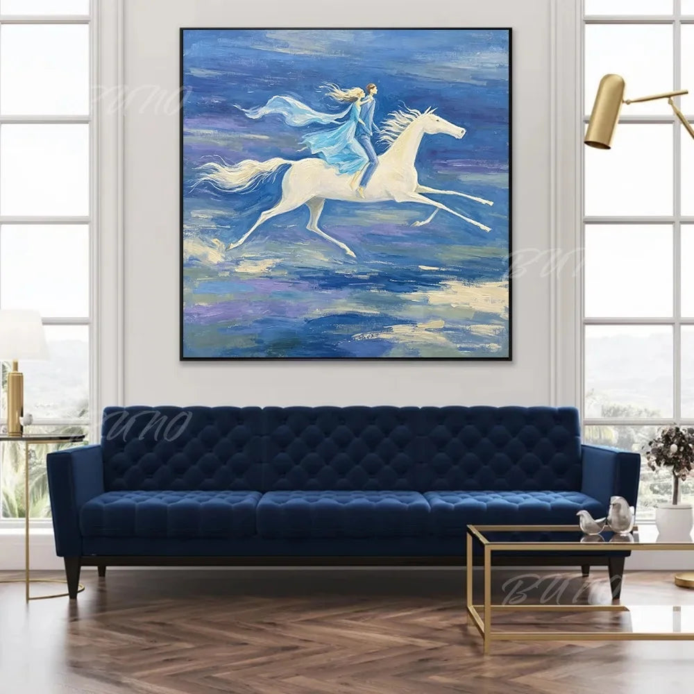 Dreamy Blue Impressionist Art