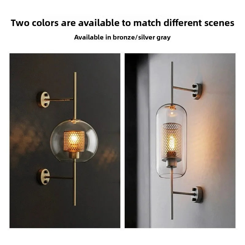 Glass Globe Bedside Sconce