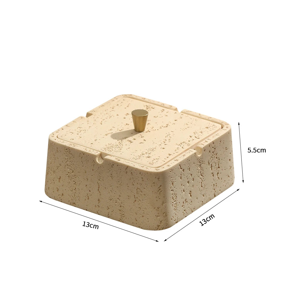 Retro Natural Travertine Ashtray