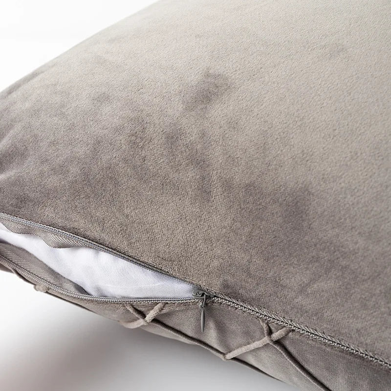 Velvet Plaid Cushion Cover