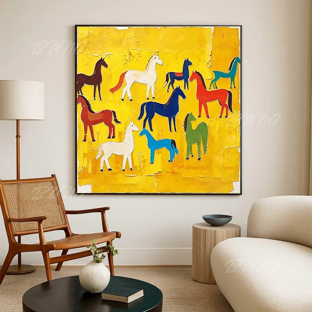 Whimsical Horses Painting