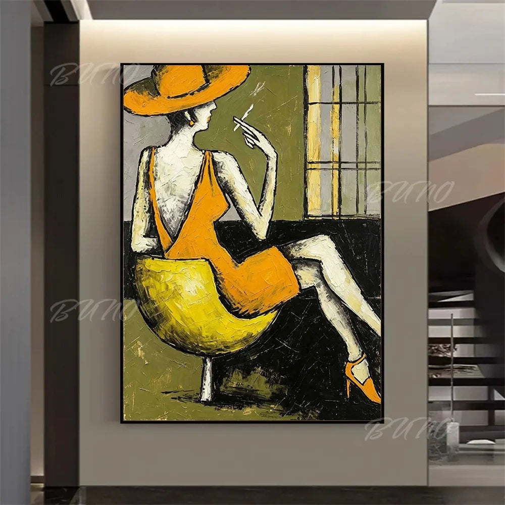 Textured Fashion Figure Art