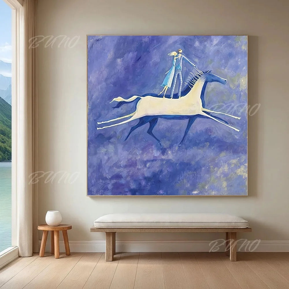 Dreamy Blue Impressionist Art