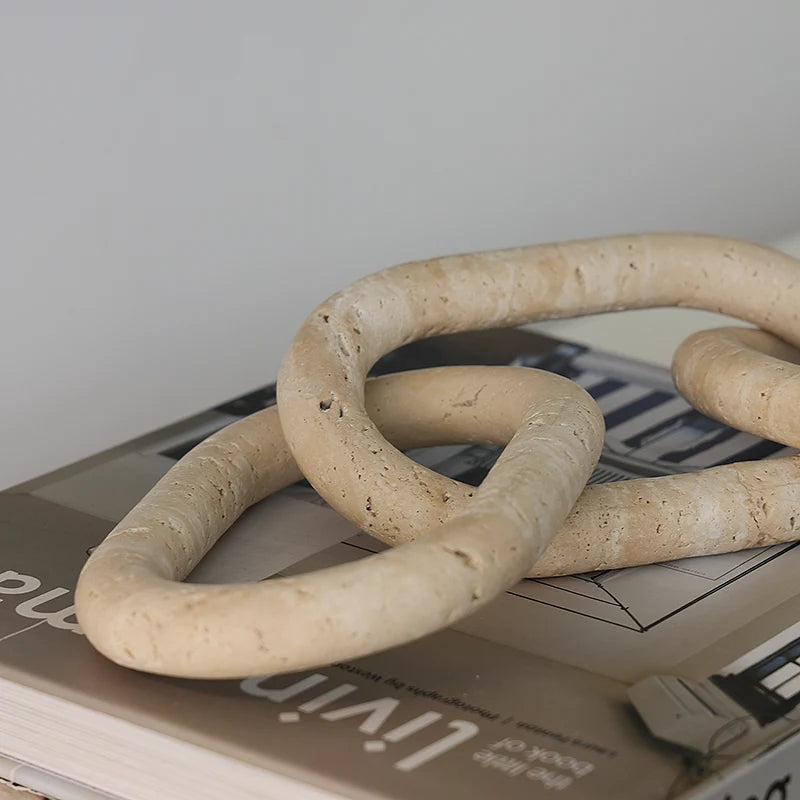 Marble Chain Link Decor for Coffee Table