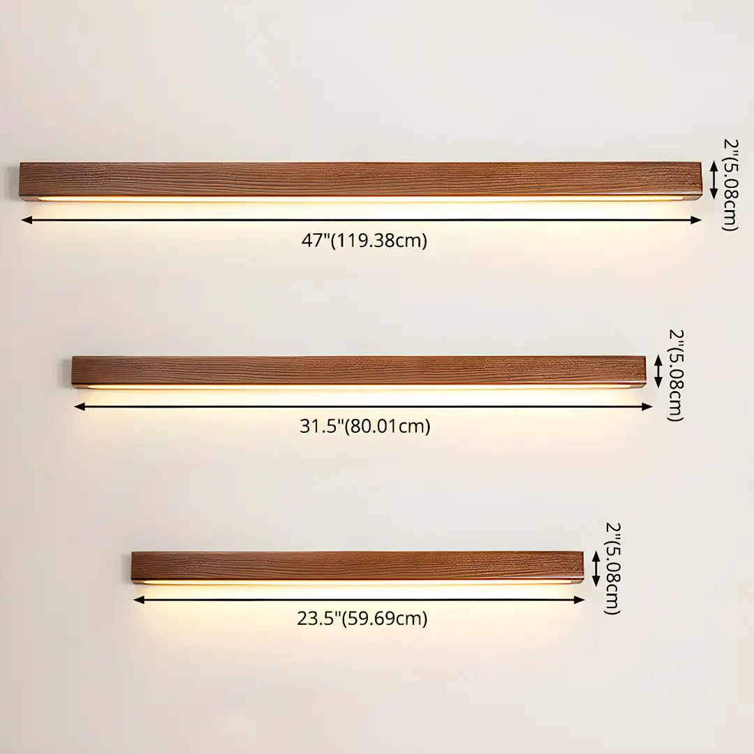 Japanese-style Wooden Long Strip Wall