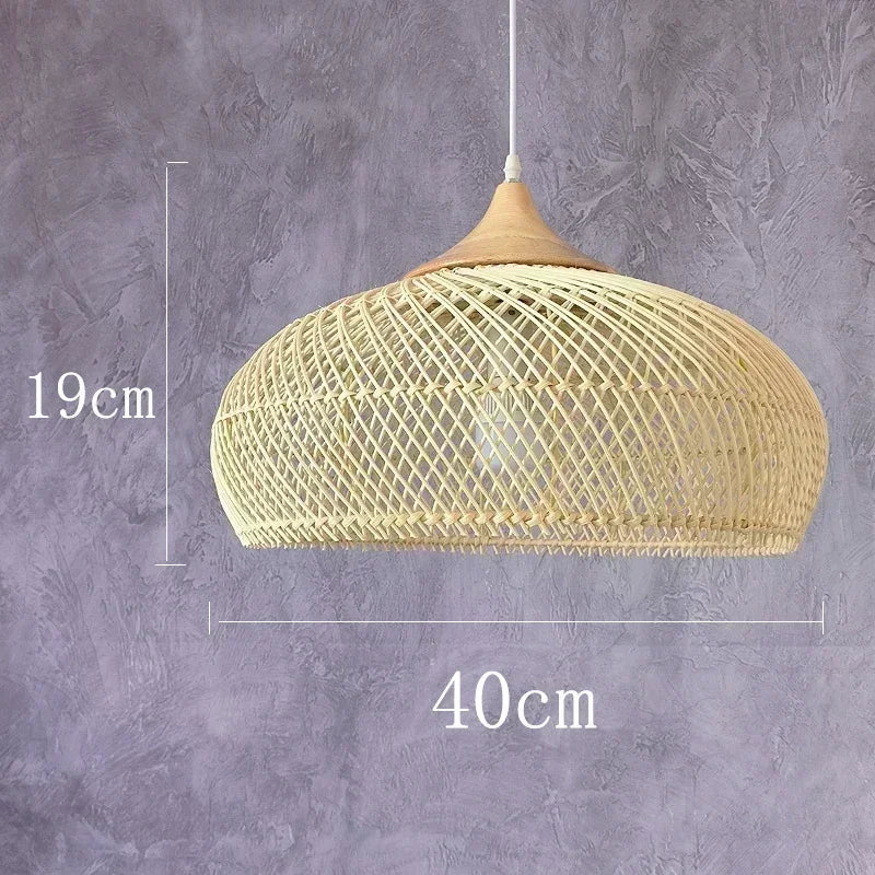 Southeast Asian Rattan Lamps Handmade Pendant
