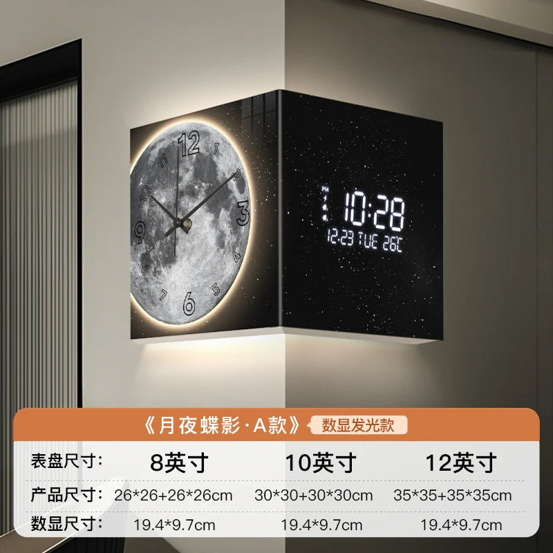 Corner Double-Sided Clock