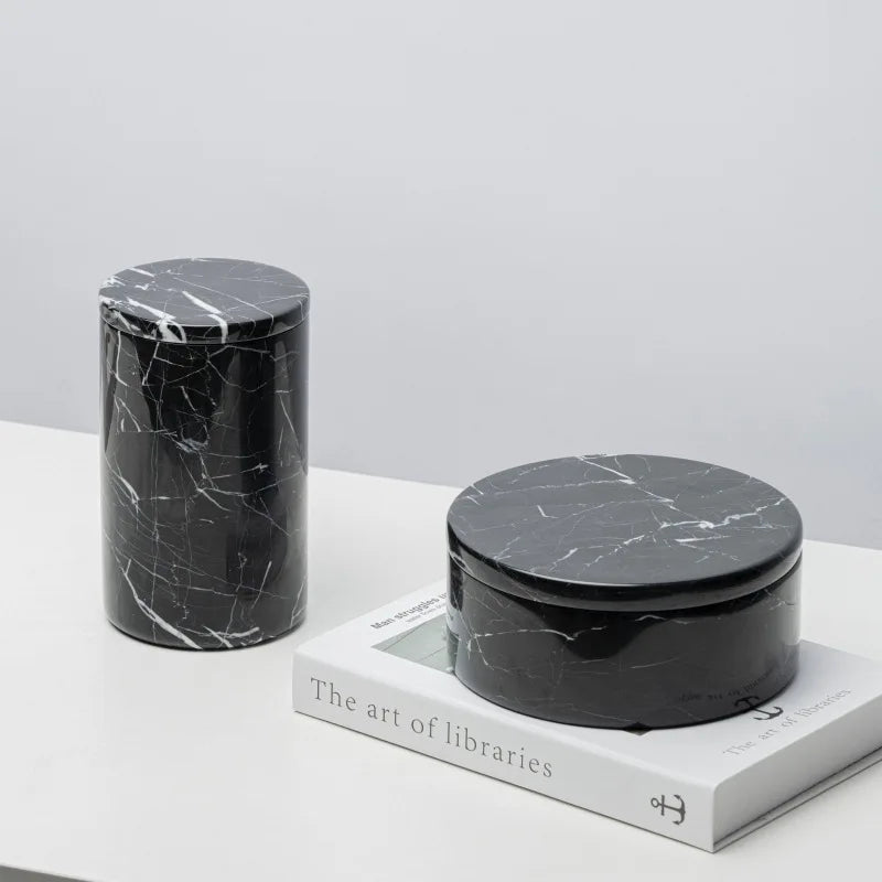 Nordic Marble Storage Jar