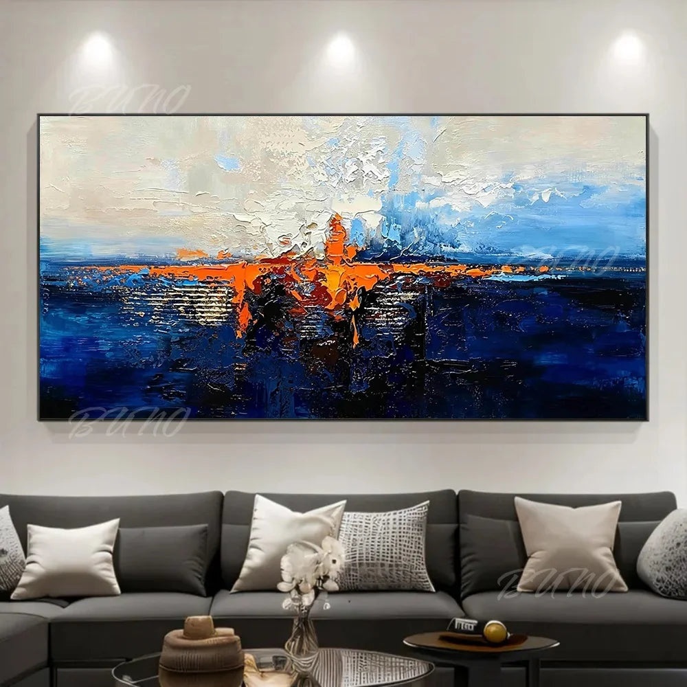 Gold Coastal Seascape Painting