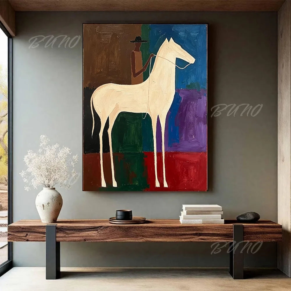 White Horse Palette Painting