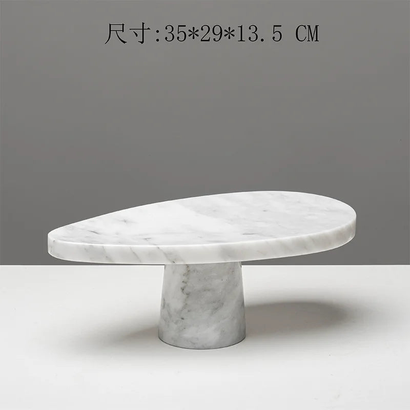 Tall Marble Fruit Stand