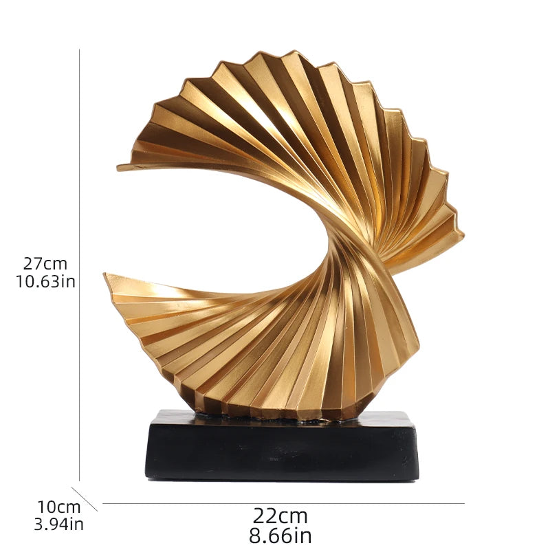 Golden Wave Sculpture