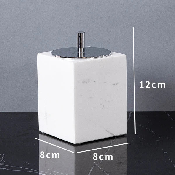Minimalist Volakas White Natural Marble Set