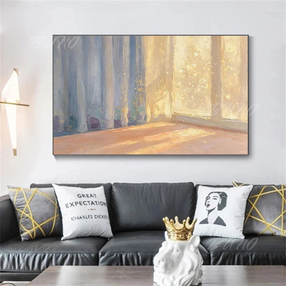 Gold Foil Impasto Painting