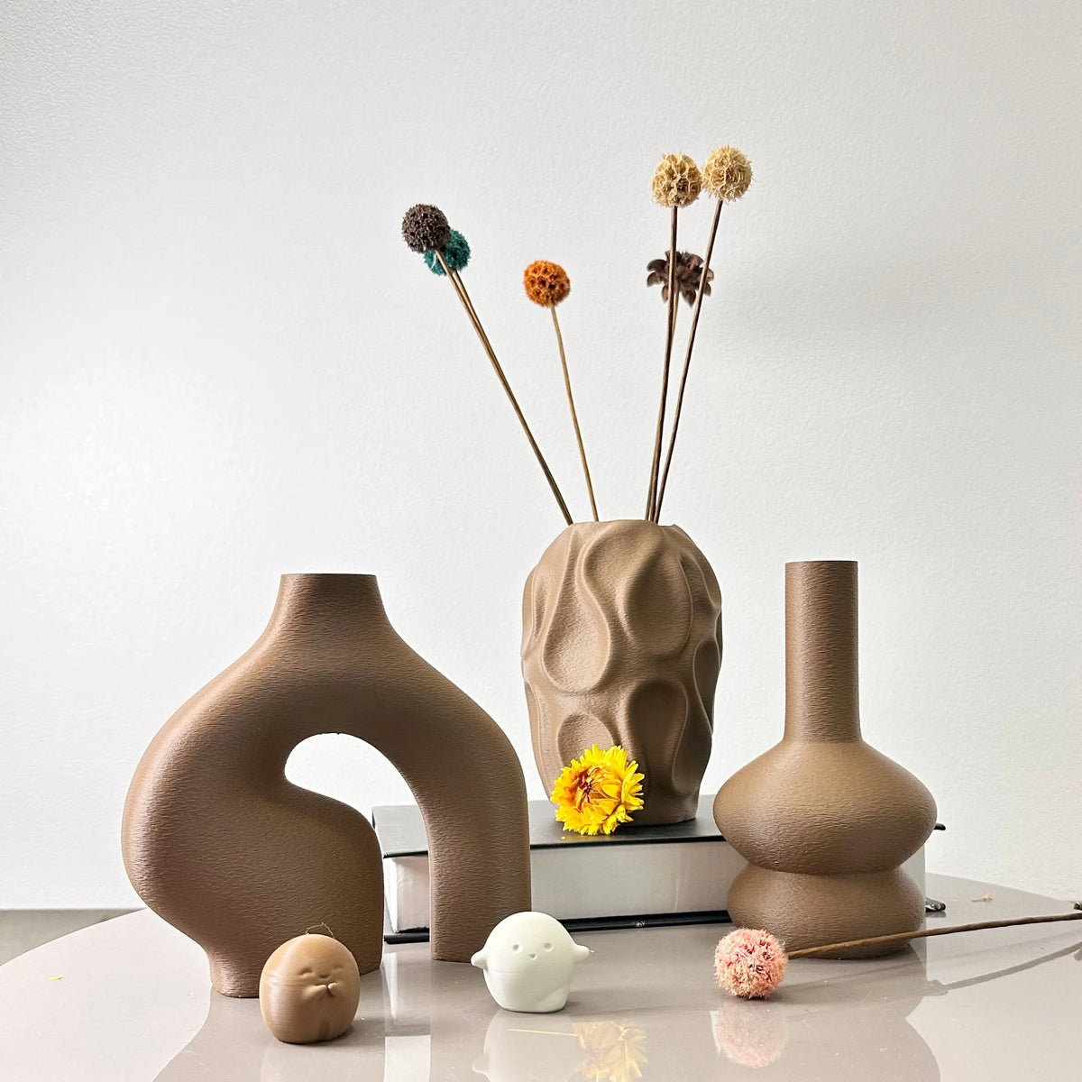 Bohemian Vase Trio