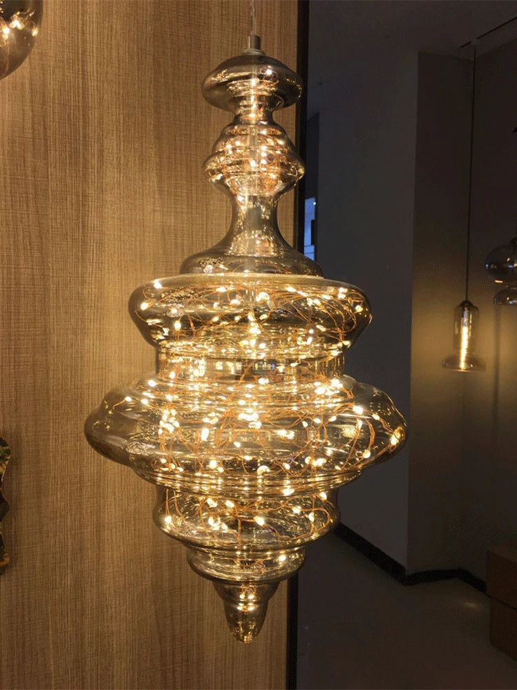 Designer Raindrop Crystal Pendant Light