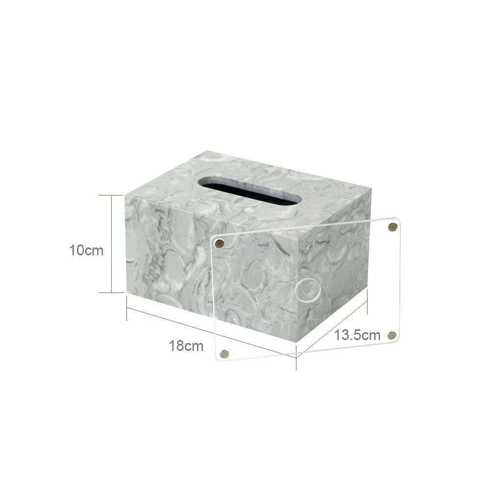 Natural Marble Tissue Box Decorative