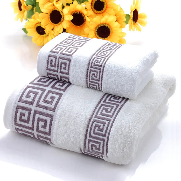 Black Cotton Towel Set